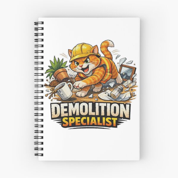Item preview, Demolition Specialist | Funny Construction Cat designed and sold by jckprintdesigns.