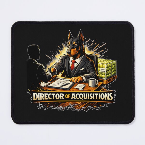 Item preview, Director of Acquisitions | Funny Doberman Office Dog designed and sold by jckprintdesigns.