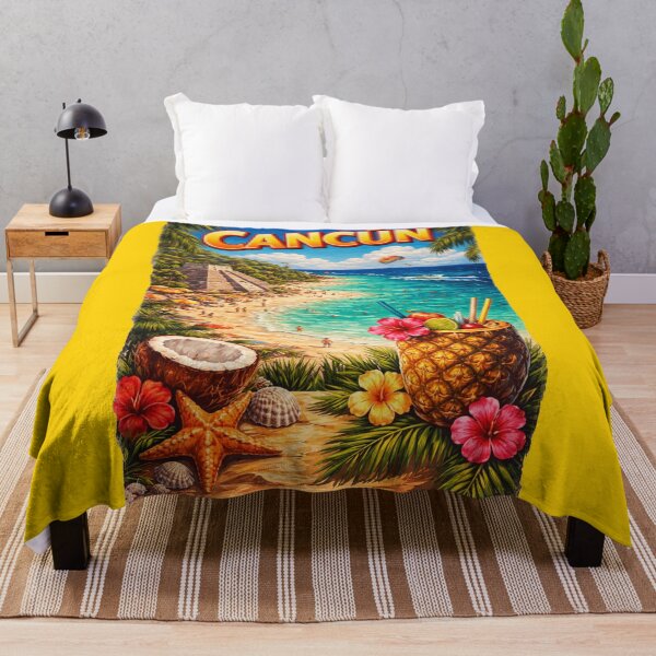 Item preview, Cancún Mexico Vintage Travel Poster – Tropical Beach Paradise Art designed and sold by TownWish.