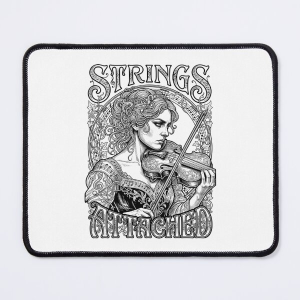 Item preview, Violinist Violin Strings Attached Vintage Woman Musician designed and sold by GrandeDuc.