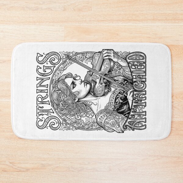 Item preview, Violinist Violin Strings Attached Vintage Woman Musician designed and sold by GrandeDuc.