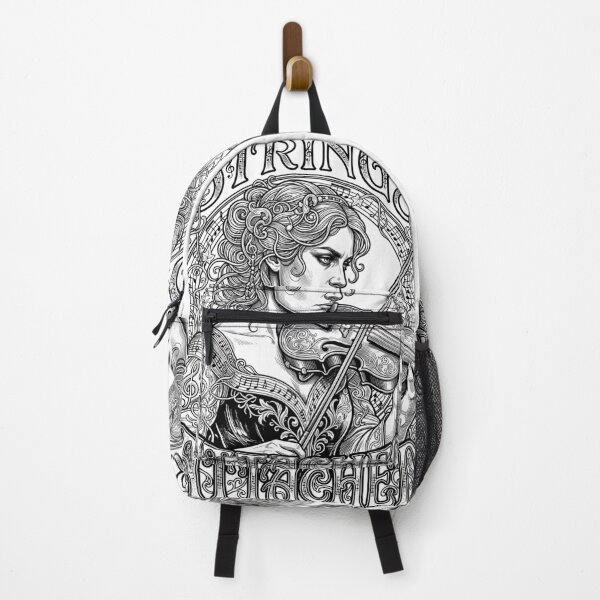 Item preview, Violinist Violin Strings Attached Vintage Woman Musician designed and sold by GrandeDuc.