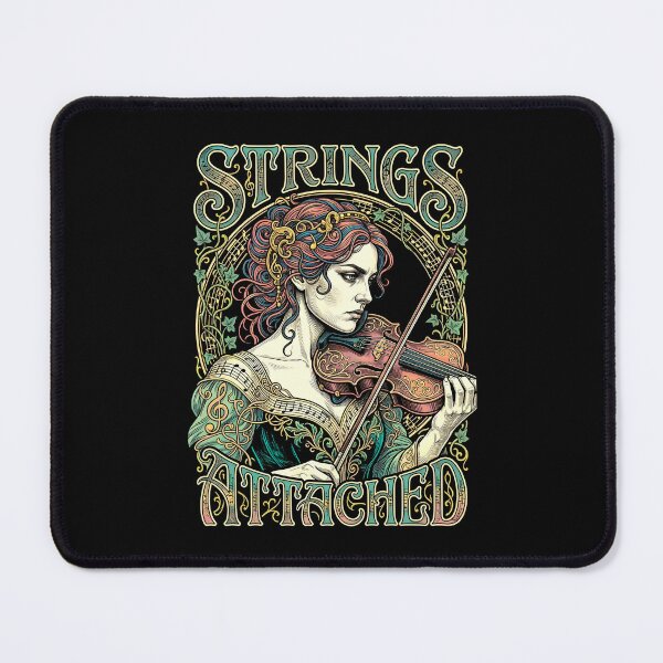 Item preview, Violinist Violin Strings Attached Vintage Woman Musician designed and sold by GrandeDuc.