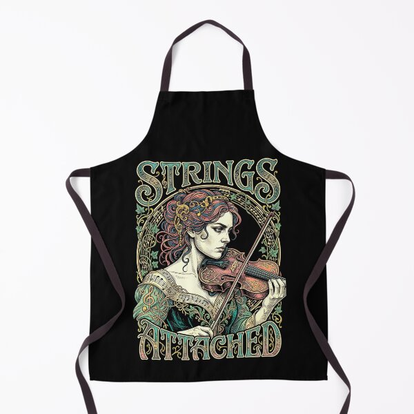 Item preview, Violinist Violin Strings Attached Vintage Woman Musician designed and sold by GrandeDuc.