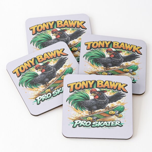 Item preview, Funny Rooster Skateboard Shirt | Bawk Pro Skater Chicken designed and sold by jckprintdesigns.