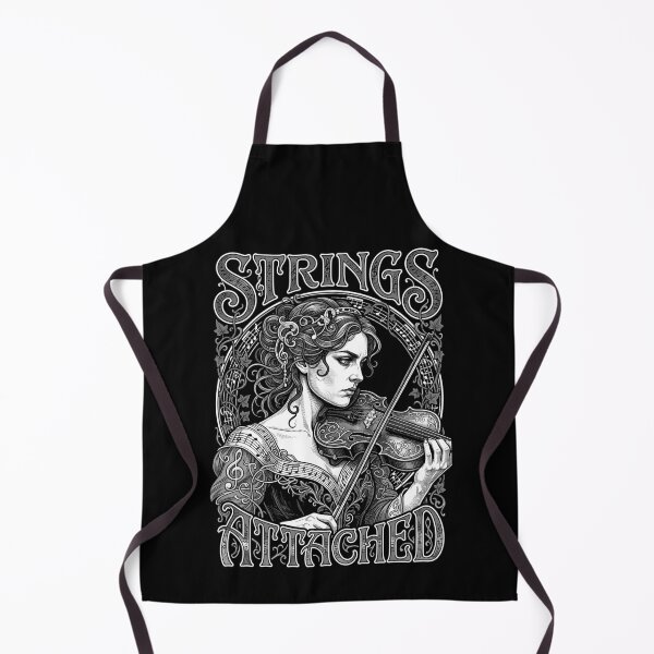 Item preview, Violinist Violin Strings Attached Vintage Woman Musician designed and sold by GrandeDuc.