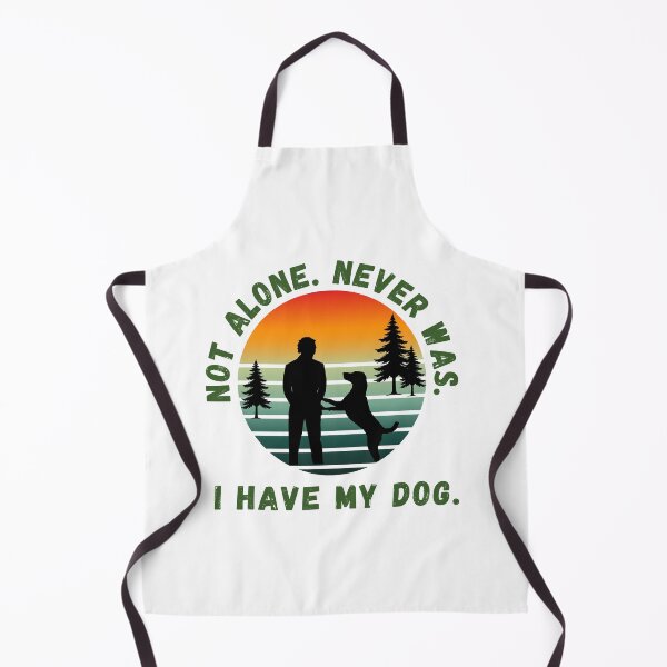 Item preview, Not Alone Never Was I Have My Dog Emotional Dog Lover Sunset Silhouette T-Shirt designed and sold by disha-prints.