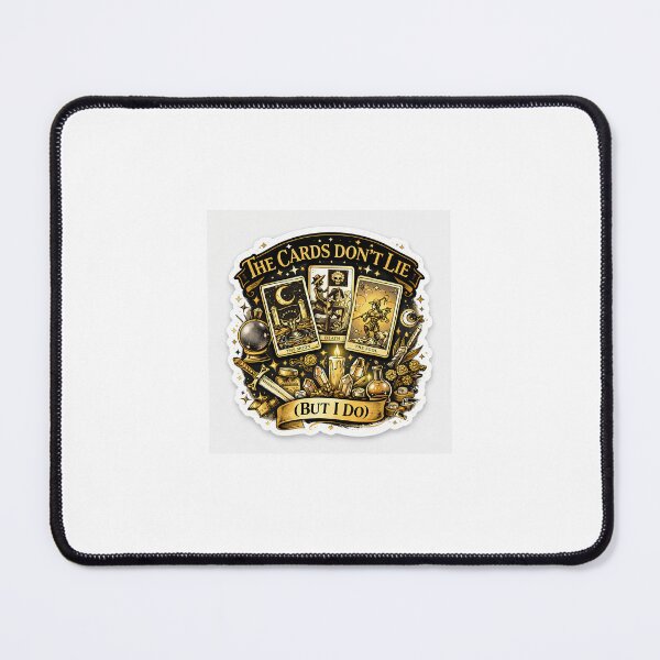 Item preview, Funny Tarot Sticker – “The Cards Don’t Lie (But I Do)” Gold Aesthetic ?✨ designed and sold by SparkVault.