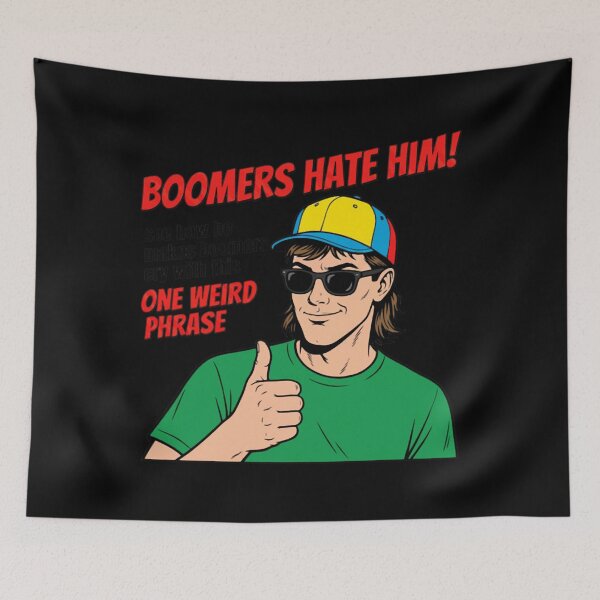 Item preview, Boomers Hate Him – One Weird Phrase designed and sold by Shopnsmilee.