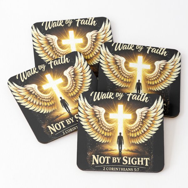 Item preview, Walk by Faith Not by Sight Christian Cross Wings Bible Verse T-Shirt designed and sold by photoart1854.