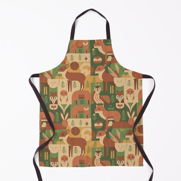 Item preview, Cute Woodland Animals Seamless Pattern | Fox Deer Rabbit Owl Bear Geometric Forest designed and sold by Midnight Veil Designs.