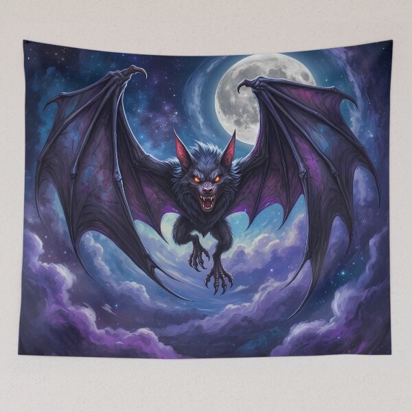 Item preview, Vampire Bat - Purple Night Sky Horror designed and sold by Lucid Dream Pixel.