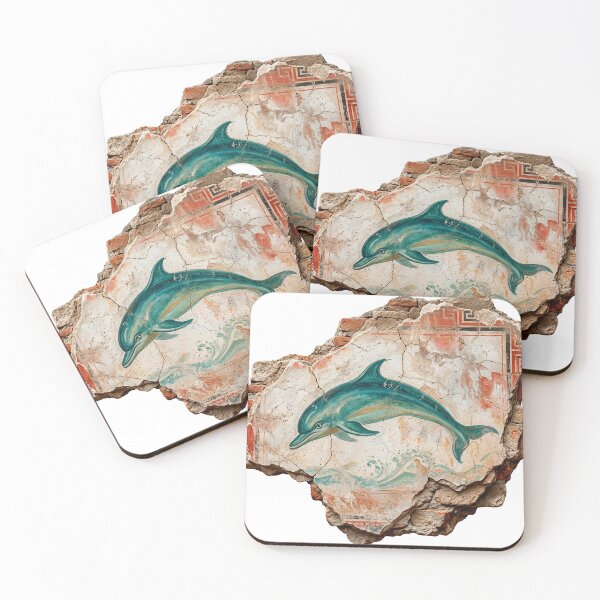 Item preview, Roman Dolphin Fresco designed and sold by codex antique.