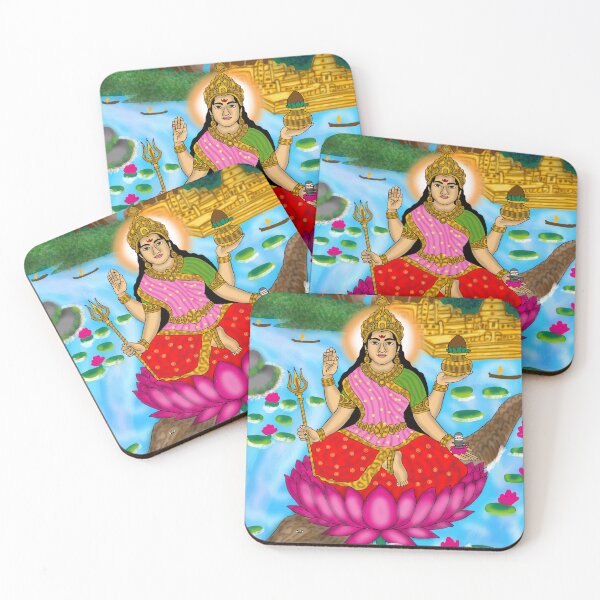 Item preview, Goddess Narmada Digital Art – Sacred Hindu River Goddess Illustration designed and sold by Harshit_Digital_Arts.