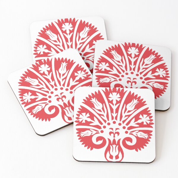 Item preview, Hand Blocked single-Red designed and sold by Fabricatemyart.