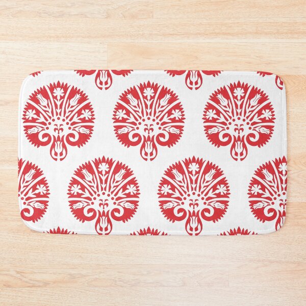 Item preview, Hand Blocked single-Red designed and sold by Fabricatemyart.