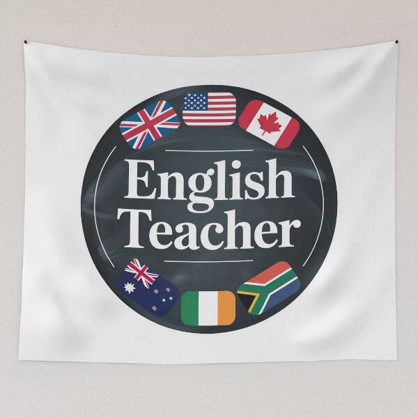Item preview, English Teacher Speaking Countries World Flag designed and sold by graphic-genie.