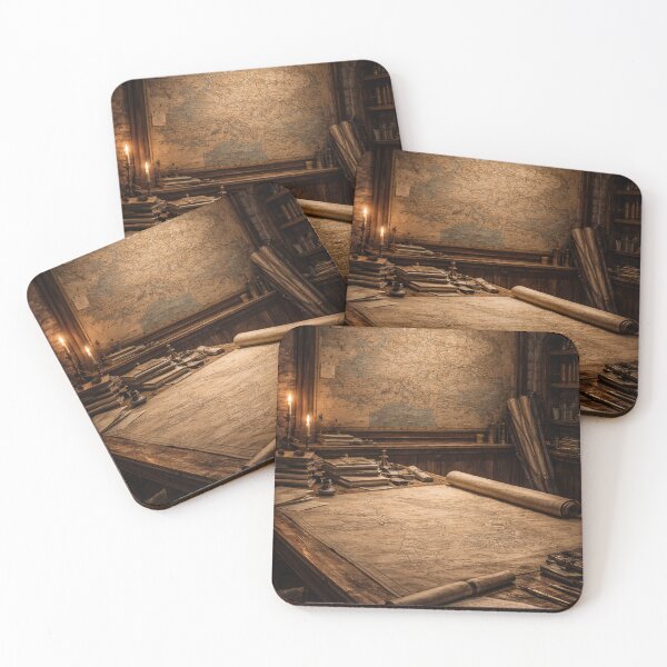 Item preview, Medieval Strategy Room Wall Art | Kingdom Map Study Interior | Dark Academia Map & Planning Table Print designed and sold by Element Horizon Studio.