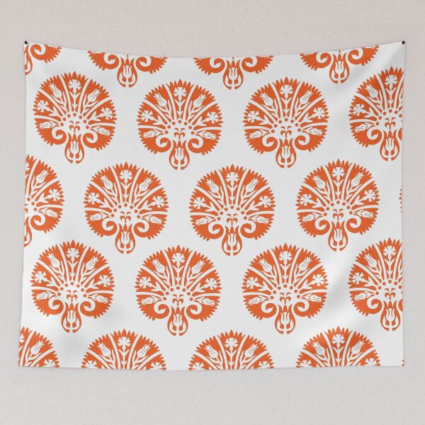 Item preview, VV Blocked Vibe-Fiery Orange designed and sold by Fabricatemyart.