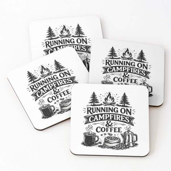 Item preview, Campfires And Coffee Fuel My Outdoor Adventures Daily designed and sold by KBTshirts.