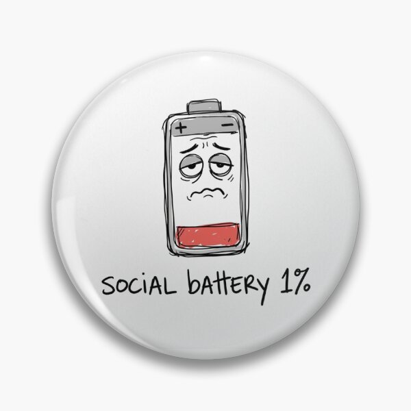 Artikelvorschau, Social Battery 1% entworfen und verkauft von ReddyBeanie.