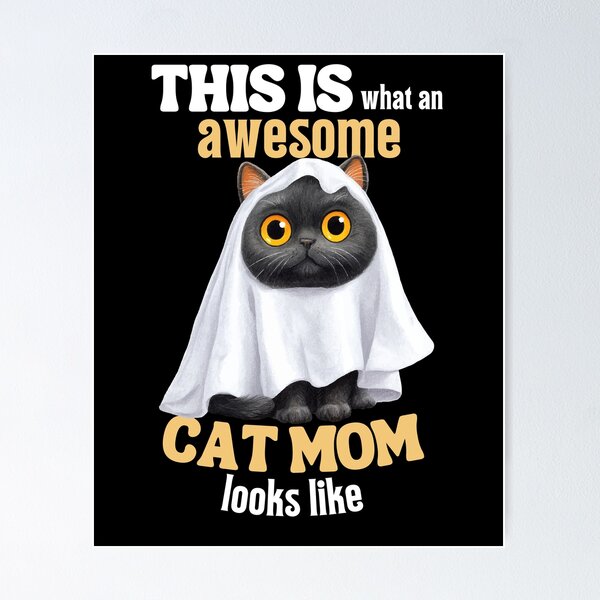 Item preview, This is what an awesome cat mom looks like Classic Funny T-Shirt designed and sold by OldSkullDesigns.