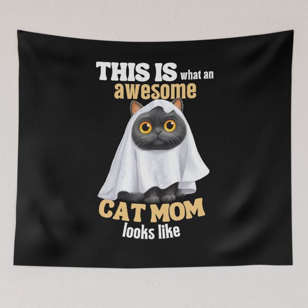 Item preview, This is what an awesome cat mom looks like Classic Funny T-Shirt designed and sold by OldSkullDesigns.