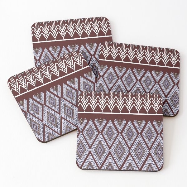 Item preview, Thai traditional textile pattern reimagined in pixel art style designed and sold by Line-Aura.