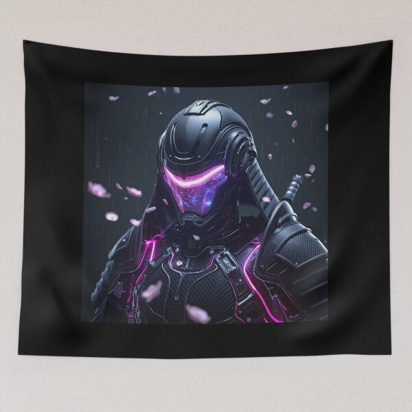 Item preview, Future Visions: Liquid Neon Shogun - Cyberpunk Samurai designed and sold by THEARTCURATİON .