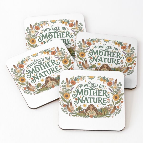 Item preview, Powered by Mother Nature | Botanical Boho Nature Design designed and sold by KRBN-Studio.
