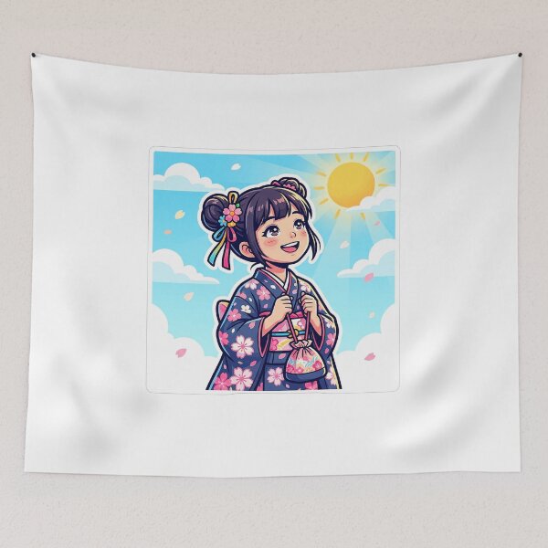 Item preview, UHD Dreamy Japanese Girl Sky Digital Art designed and sold by ABArtByAlexST.