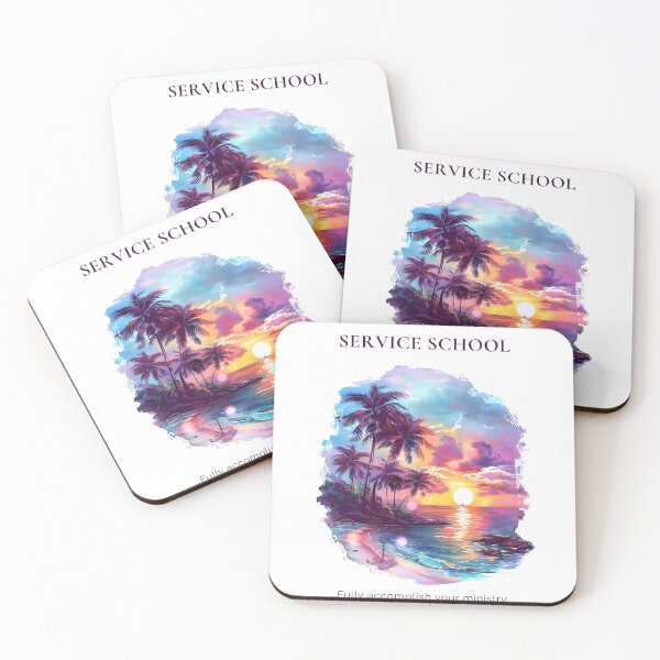 Item preview, Pioneer Service School Sunset Design, Tropical Beach Art with JW Scripture, “Fully Accomplish Your Ministry designed and sold by Kishaprints.