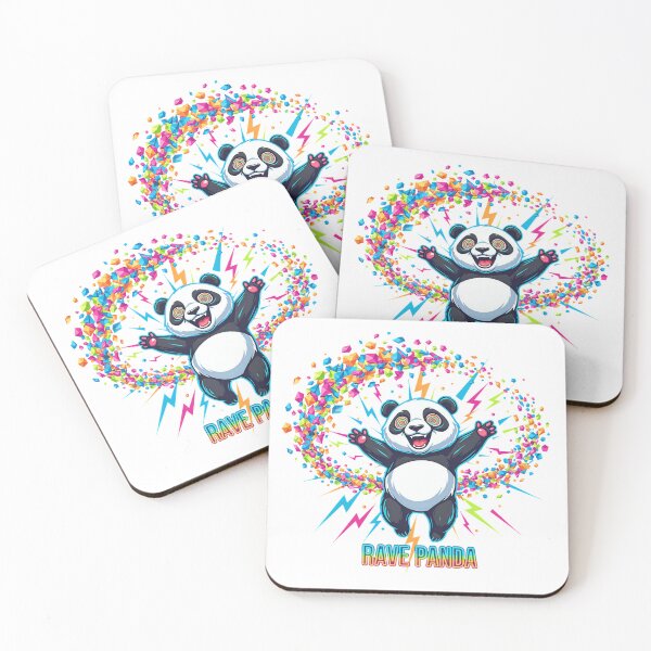 Item preview, Party Panda Chaos – Neon Confetti Explosion Design designed and sold by RH Design Lab.