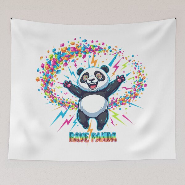Item preview, Party Panda Chaos – Neon Confetti Explosion Design designed and sold by RH Design Lab.