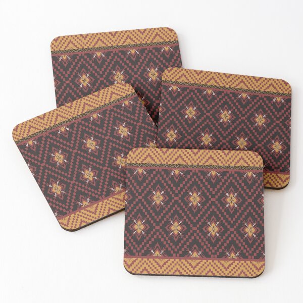 Item preview, Thai traditional textile pattern reimagined in pixel art style designed and sold by Line-Aura.