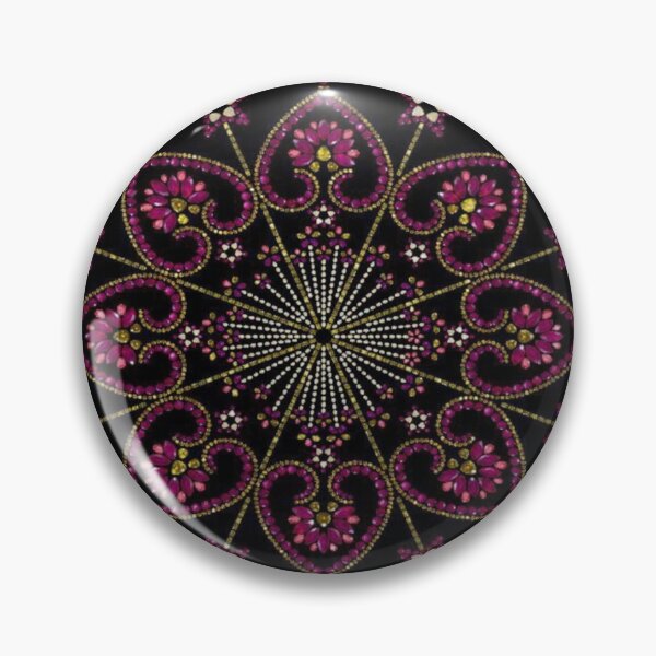 Item preview, Glitter designer flower mandala art designed and sold by NivyasArtistry.