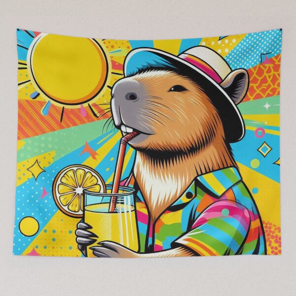 Item preview, Summer Capybara – Tropical Vibes Design designed and sold by Dogandesighn.