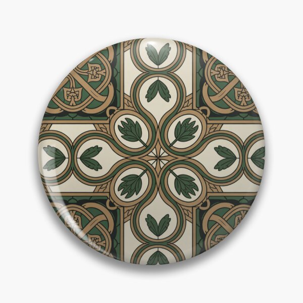 Item preview, Celtic Knotwork & Green Leaves Seamless Pattern designed and sold by Midnight Veil Designs.