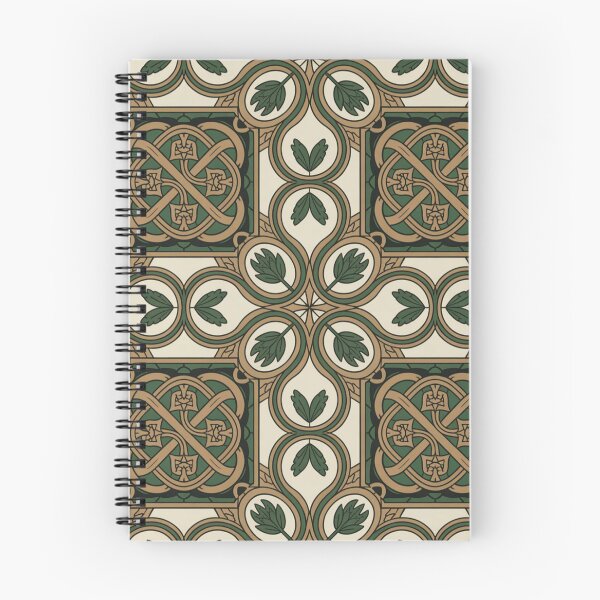 Item preview, Celtic Knotwork & Green Leaves Seamless Pattern designed and sold by Midnight Veil Designs.