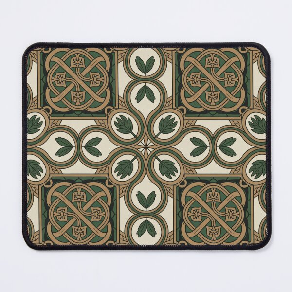 Item preview, Celtic Knotwork & Green Leaves Seamless Pattern designed and sold by Midnight Veil Designs.