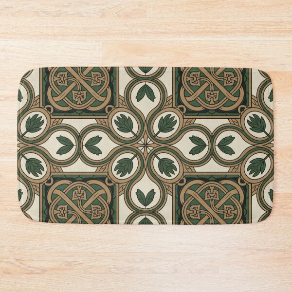 Item preview, Celtic Knotwork & Green Leaves Seamless Pattern designed and sold by Midnight Veil Designs.