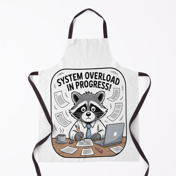 Item preview, System Overload in Progress Raccoon Office designed and sold by mandiana.