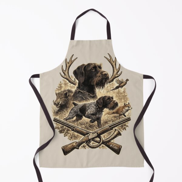 Item preview, German Wirehaired Pointer Hunting Spirit – Vintage Hunter Dog Illustration designed and sold by TammyHunterArt.