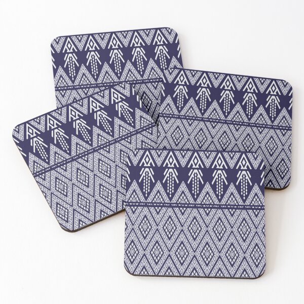 Item preview, Thai traditional textile pattern reimagined in pixel art style  designed and sold by Line-Aura.