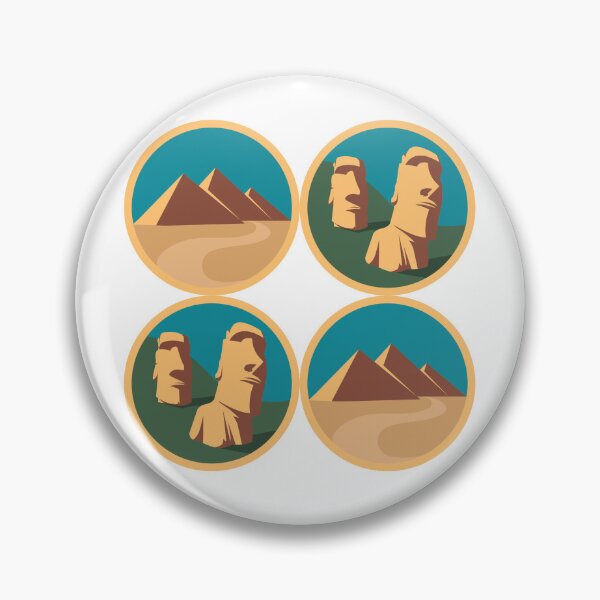 Item preview, Ancient Wonders and Monuments Vector Badge Set designed and sold by alaoglu.
