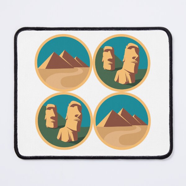 Item preview, Ancient Wonders and Monuments Vector Badge Set designed and sold by alaoglu.
