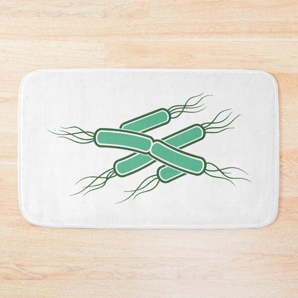 Item preview, Scientific Illustration Green Bacteria with Flagella designed and sold by Bio Tech Art.