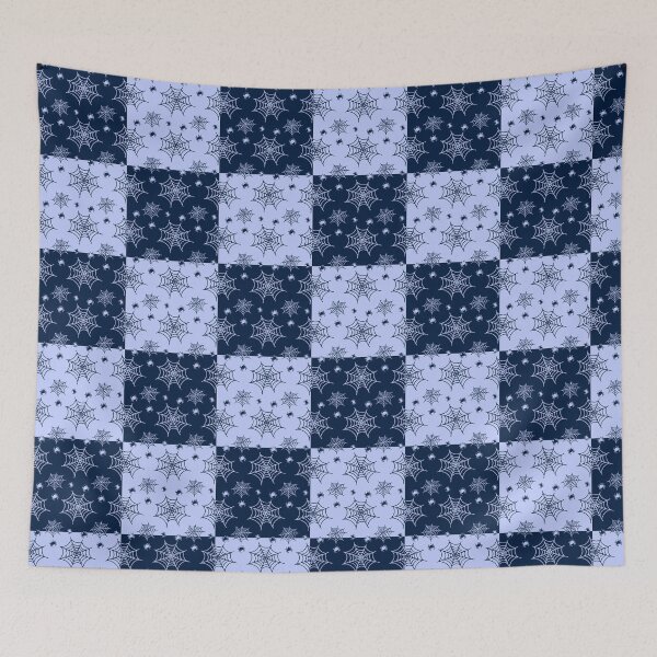 Item preview, Dark blue and light blue interchange web pattern designed and sold by serenebookworm.
