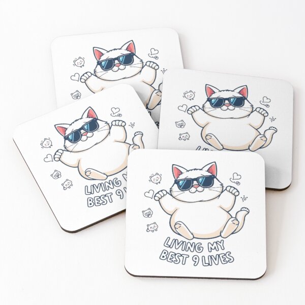 Item preview, Gumbus Funny Cat / Living My Best 9 Lives Meme  designed and sold by MystiColo.