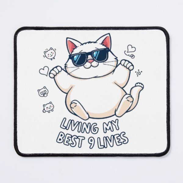 Item preview, Gumbus Funny Cat / Living My Best 9 Lives Meme designed and sold by MystiColo.